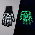 thumbnail image 2 of Ticikt Gothic Punk Skeleton Gloves, Halloween Skull Print Full Finger Gloves for Men Women Cosplay Concert Rave Party Accessories, 2 of 7