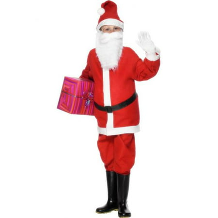 Smiffys 21478L Red Santa Boy Costume with Jacket Trousers Hat & Belt -