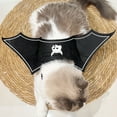 thumbnail image 1 of Disfraz de Murciélago para Mascotas (Gatos y Cachorros) | Tela Blanca | Correas Adhesivas Ajustables | Ligero y Cómodo | Accesorios para Halloween | 46 X 20 X 0,5 Cm | Ideal para Fiestas de Halloween, 1 of 6