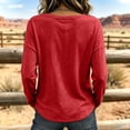 thumbnail image 4 of Garbnen Long Sleeve Shirts Women Raw Edge Hem Women's V Neck Tops Loose Fit Patchwork Fall Winter Casual Trendy Womens&nbsp;blouses S, 4 of 4