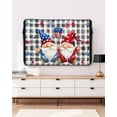 thumbnail image 5 of 4th of July Gnomes Outdoor TV Cover 40 to 43 Inch Weatherproof, Star Independence Day Black Plaid 600D Oxford TV Covers with Waterproof Zipper, Outside Flat TV Screen Protector Size 40"Wx25"Hx4.5"D, 5 of 7
