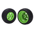 thumbnail image 4 of Juego de llantas de goma para coche RC, 4 Uds., neumáticos de goma para coche RC para camión de recorrido corto 1/10, color verde, 4 of 10