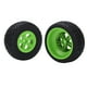 thumbnail image 4 of Juego de 4 llantas de goma para coche RC, para camión de recorrido corto 1/10, color verde, 4 of 14