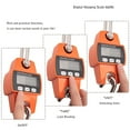 thumbnail image 4 of Digital Crane Scale, 300kg / 660lb Digital Hanging Scale with LCD Diaplay, Boriyuan Portable Mini Hanging Scale for Garage Farm Travel Fishing Indoor Outdoor Activities (Orange), 4 of 8