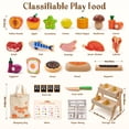 thumbnail image 2 of Juego de comida de madera Toyssa con estante de supermercado, más de 40 piezas, 2 of 8