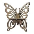 thumbnail image 1 of Estante esquinero con forma de mariposa, estante de pared de madera, estante de almacenamiento montado en la pared Color de la madera, 1 of 9