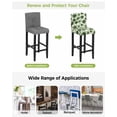 thumbnail image 3 of Sage Green Geometric Moroccan Bar Stool Covers Set of 4, Abstract Art Ombre Modern Stretch Washable Bar Chair Covers with Backs, Removable Pub Counter Height Chair Cover for Kitchen Dining Room Cafe, 3 of 7