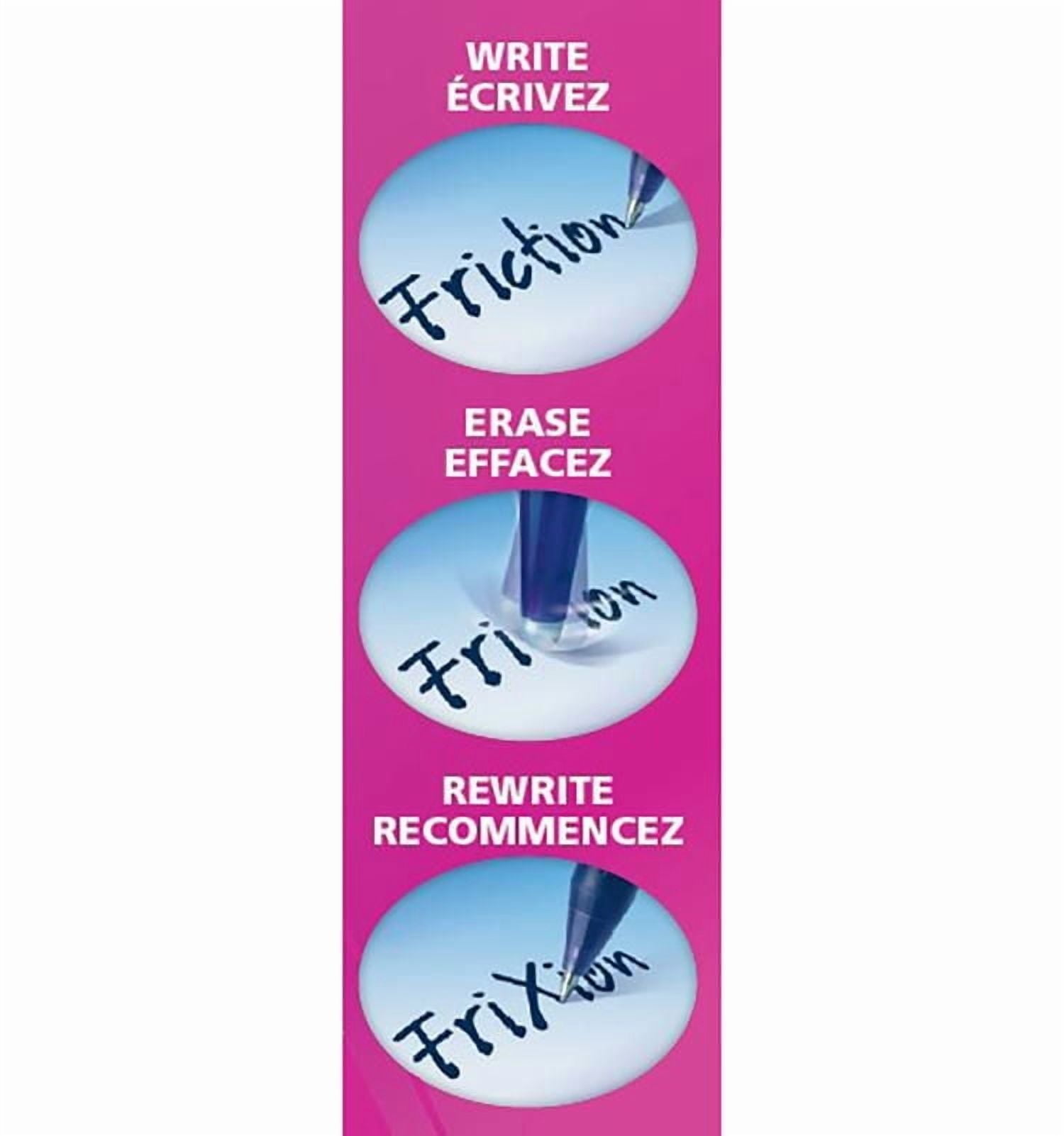 FriXion Ball Stylos effaçables - Noir Pointe fine de 0.7mm, 2/pqt