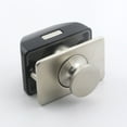 thumbnail image 1 of 1x Square Push Button Catch Lock Cupboard Cabinet Caravan Latch Knob, 1 of 6
