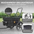 thumbnail image 4 of Olurrisa 2-in-1 Bike Trailer & Pushcart with Removable Box, 88lbs Capacity Convertible Stroller with 16" Tires & Waterproof Cover, Black, 4 of 8