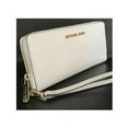 thumbnail image 3 of Michael Kors Jet Set Travel Large Travel Leather Continental Wallet (Light Cream, 3 of 8