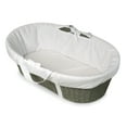 thumbnail image 5 of Badger Basket Wicker-Look Woven Baby Moses Changing Basket - Gray/White, 5 of 8