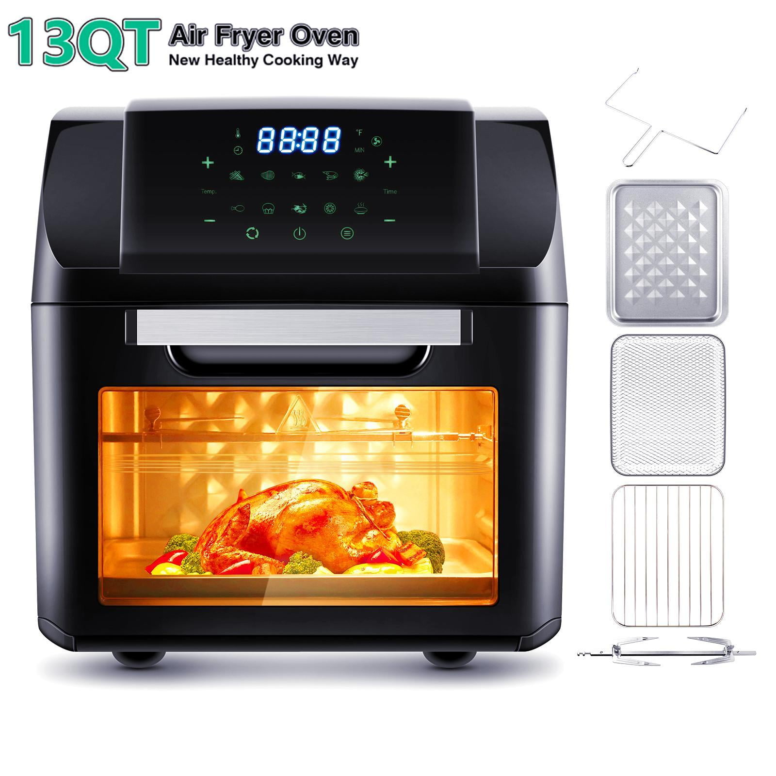 Moosoo 8-in-1 4.7 QT 1500W Air Fryer Oven LED Digital Screen Less Oil Frying US 