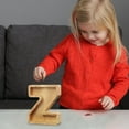 thumbnail image 3 of Matoen Large Piggy Banks 26 English Alphabet Letter for Boys Girls, Wooden Personalized Money Box Birthday Gift, Bedroom Living Room Decoration, 3 of 6