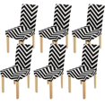 thumbnail image 1 of Funda elástica para silla ABPHQTO Líneas geométricas abstractas Chevron Juego de 6, 1 of 4