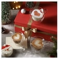 thumbnail image 4 of Tazas de café CNGLASS de vidrio con forma de corazón de doble pared, 150 ml (juego), 4 of 7