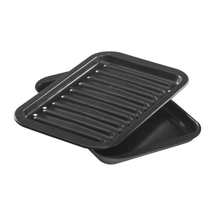 Electric Frying Pan And Broiler Nonstick Broiler Pan Set, 2-piece broiler pan set for broiling poultry, fish, or vegetables By Nordic Ware ()