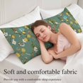 thumbnail image 5 of Green Botanical Body Pillow Covers 20"x60", Spring Floral Summer Lemon Birds Soft Brushed Microfiber Breathable Throw Pillow Covers, Pillowcase with Zipper for Couch Sofa Bedroom Living Room, 5 of 9