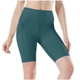 thumbnail image 2 of Pantalones Cortos para Hombre Cintura Elástica con Bolsillos Casual Cintura Alta Levantado Nalgas Ajustado Deportes Correr Medio Pantalones Cortos, 2 of 9