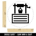 thumbnail image 2 of Wishing Water Well Icon Self-Inking Rubber Stamp Ink Stamper - Blue Ink - Medium 1 Inch, 2 of 7