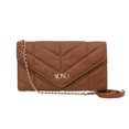 thumbnail image 3 of XOXO Women’s Small Cognac Vegan Leather Quilted Fold Wallet withCrossbody Strap, 3 of 6