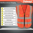 thumbnail image 2 of GHSDFBB High Visibility Safety Vest Mesh Reflective Work Vests for Men Women with Pockets and Zipper Meets ANSI/ISEA Standards, 2 of 7
