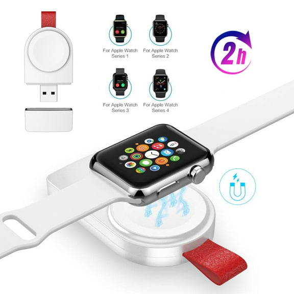 Watch Charger, Portable Travel Cordless Wireless Charger for iWatch Magnetic Quick Charge Compatible for Apple Watch Series SE 6 5 4 3 2 1
