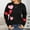 Black, variant on Qulqfy Crew Neck Woman Sweater Long Sleeve Black Pullover Valentines Loves Knitted Shirts Lightweight Sweaters for Women L