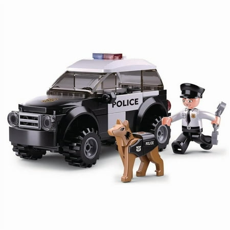 UPC: 0639939930814 | SlubanKids Sluban Kids Police SUV K9 Unit Building Blocks 78 Pcs set Building Toy Police Vehicle – One Size