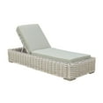 thumbnail image 2 of Outsy 0AAN-SL-WH 79 x 31.5 in. Anna Outdoor Wicker Aluminum Frame Sun Lounger, White & Grey, 2 of 9