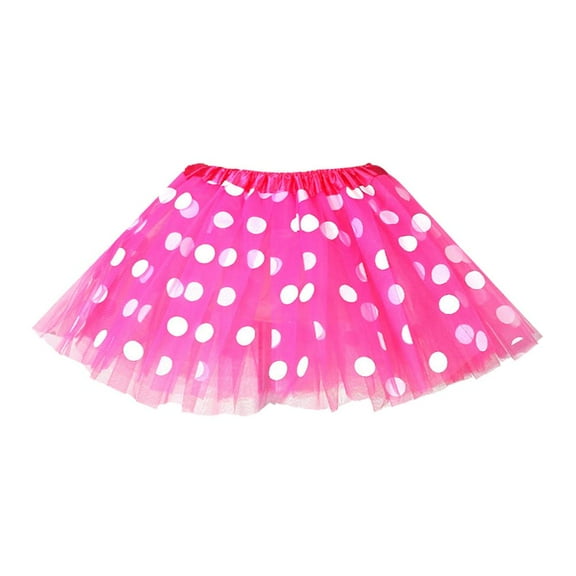 Children's Shaggy Skirt Mesh Dress with Ladybug Polka Dot Design - Cute & Playful for Girls