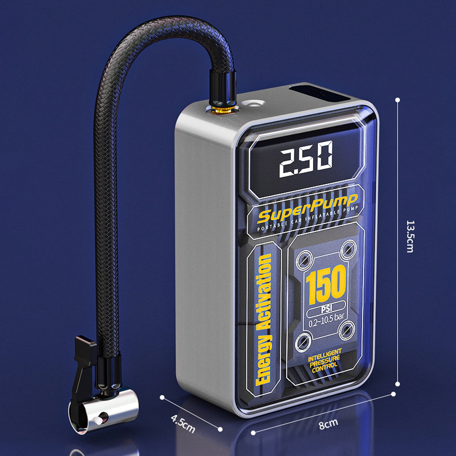 LLDYYDS Tire Inflator Portable Air Compressor, 180PSI & 15000mAh Cordless Air Pump for Car Tires with Pressure Gauge, 3X Faster Tire Pump with Cigarette Lighter Plug for Car
