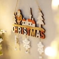 thumbnail image 3 of Frogued Hanging Ornament Fine Workmanship Anti-fading Wood Merry Christmas Santa Clause Tag Sign Pendant for Home (Snowman), 3 of 13