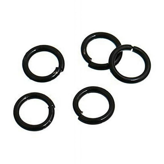 HDSupplies 500 Pieces - 6mm Jump Rings - Black - 18 Gauge (1mm Thickness)