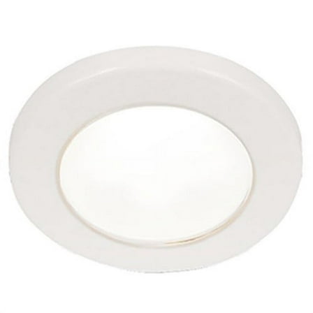 Hella Marine EuroLED 75 3 Round Screw Mount Down Light - White LED - White Plastic Rim - 12V