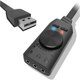 thumbnail image 1 of 7.1-channel USB Sound Card Adapter, External 2.0 Audio Stereo Sound Card Converter, 3.5 Mm Earphone Headset, Plug and Play, (black), 1 of 5