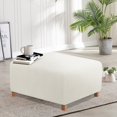 thumbnail image 2 of CHOK 2024 S/L Ottoman Covers Slipcover Stretch Ottoman Cover Folding Storage Stool Protector Rectangle Slipcover with Elastic Bottom Gray, 2 of 8