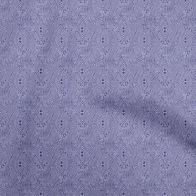 oneOone Velvet Blue Fabric Geometric Craft Projects Decor Fabric Printed By The Yard 58 Inch Wide