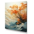 thumbnail image 2 of Designart "Bold Sunrise Orange Waters and Waterfalls II" Landscapes Canvas Wall Art - Modern Blue Abstract Landscapes Living Room Canvas Art, 2 of 6