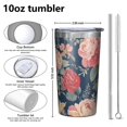 thumbnail image 4 of Pioneer Flower 10oz Tumblers Stainless Steel Tumbler with Lid and Straw,Vacuum Insulated Double Wall Travel Tumbler Cups with Cleaning Brush for Coffee, Tea, 4 of 4