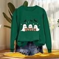 thumbnail image 4 of Hurxie Halloween Spooky Season Sweatshirt Women Cute Ghost Graphic Pullover Tops | Magical Halloween Sweatshirts, Womens Black Cat Ghost Shirts, Funny Halloween Long Sleeve Sweater, 4 of 4