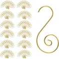 thumbnail image 1 of Paquete de 120 ganchos de metal dorados para colgar adornos de árbol de Navidad, con forma de espiral., 1 of 5