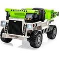 thumbnail image 4 of Acekid 12V Ride on Dump Truck for Kids 4-8 Years, 4WD Construction Vehicle with Remote Control, Electric Dump Bed & Shovel, Bluetooth Music, 2 Speeds, White Green, 4 of 8