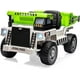 thumbnail image 2 of Historyli Camión volquete eléctrico de 12 V con tracción en las 4 ruedas,vehículo de construcción,control remoto,pala basculante,música Bluetooth,2 velocidades,para niños de 4 a 8 años,blanco y verde, 2 of 8