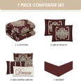 thumbnail image 3 of Nanshing Therese 7 Piece Comforter Set, King, Burgundy, 3 of 4