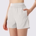 thumbnail image 2 of Diufon Womens Yoga Shorts Elastic High Waist Shorts with Pockets Summer Solid Color Jogger Shorts, 2 of 7