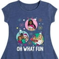thumbnail image 3 of Barbie - Holidays & Christmas - Oh What Fun Ornaments - Toddler & Youth Girls Fit & Flare Dress, 3 of 4