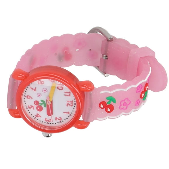 Girl Watch, Cute Cartoon Watch Waterproof Portable Exquisite  For Kid Aged 3 To 8 For Daily Life Red