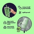 thumbnail image 2 of YAYA My First Travel Tumbler for Preschool & Kids 3+, Insulated Stainless Steel Tumbler with Reusable Silicone Straw & Spill-Proof Lid, Cup Holder Compatible, BPA-Free, 12oz, Zombies, 2 of 7