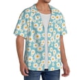 thumbnail image 2 of Goofa Daisy Floral A Printed Men's Casual Short-sleeved Shirt,Lightweight Breathable Button-down,Summer Casual men's top,Versatile Fashion shirt-Medium, 2 of 7
